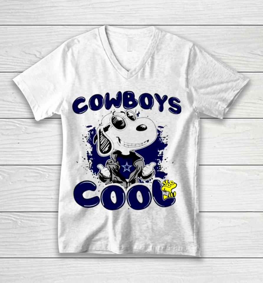 Cowboys Dallas Football Cool Snoopy Unisex V-Neck T-Shirt