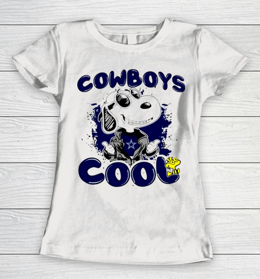 Cowboys Dallas Football Cool Snoopy Women T-Shirt
