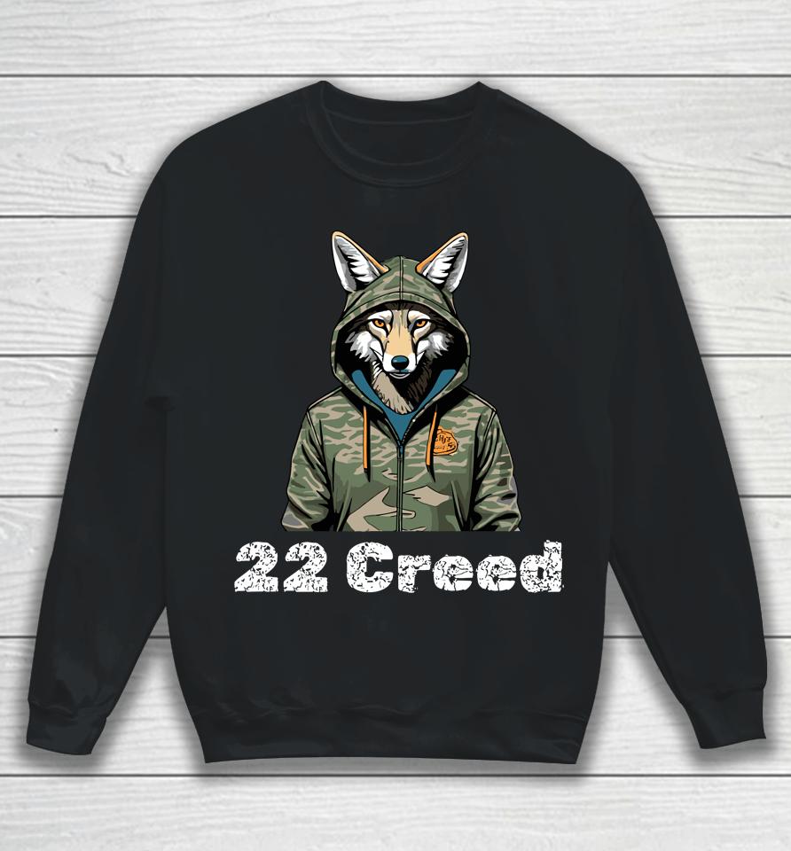 Coyote In Hood 22 Creed Graphic Hunting Sweatshirt