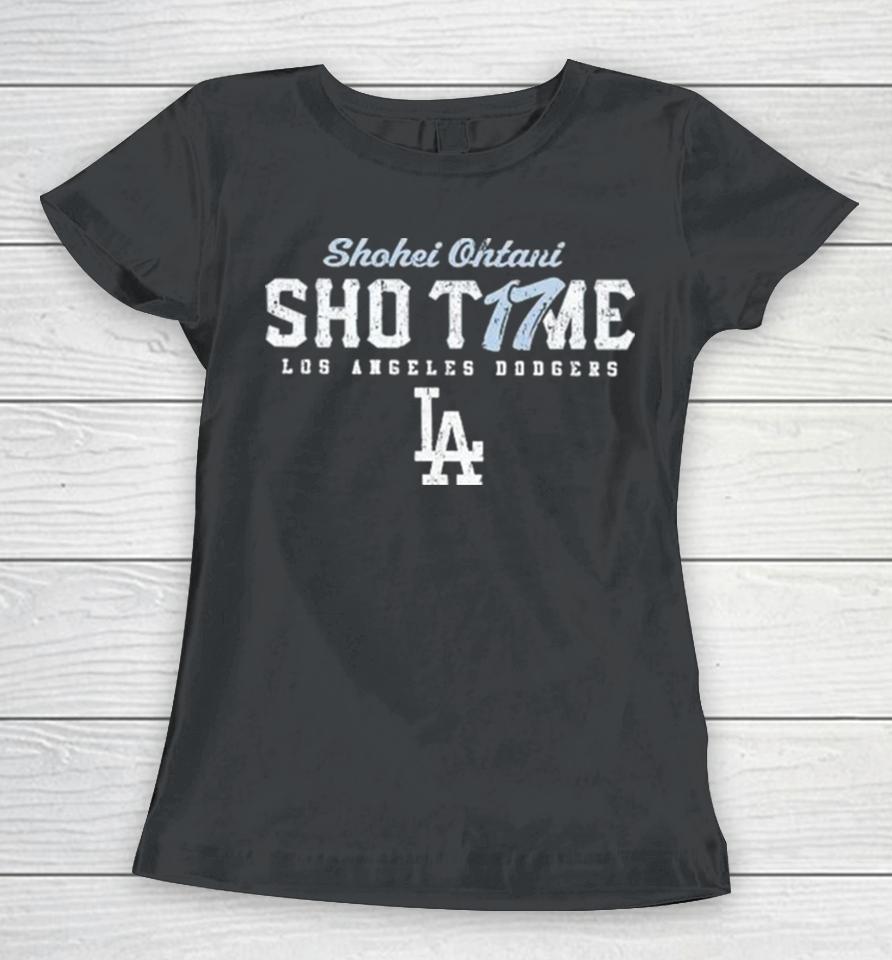 Crack Shohei Ohtani Sho Time 17 Los Angeles Dodgers Player Women T-Shirt