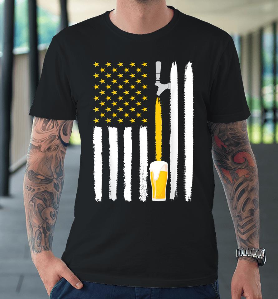 Craft Beer 4Th July American Flag Premium T-Shirt