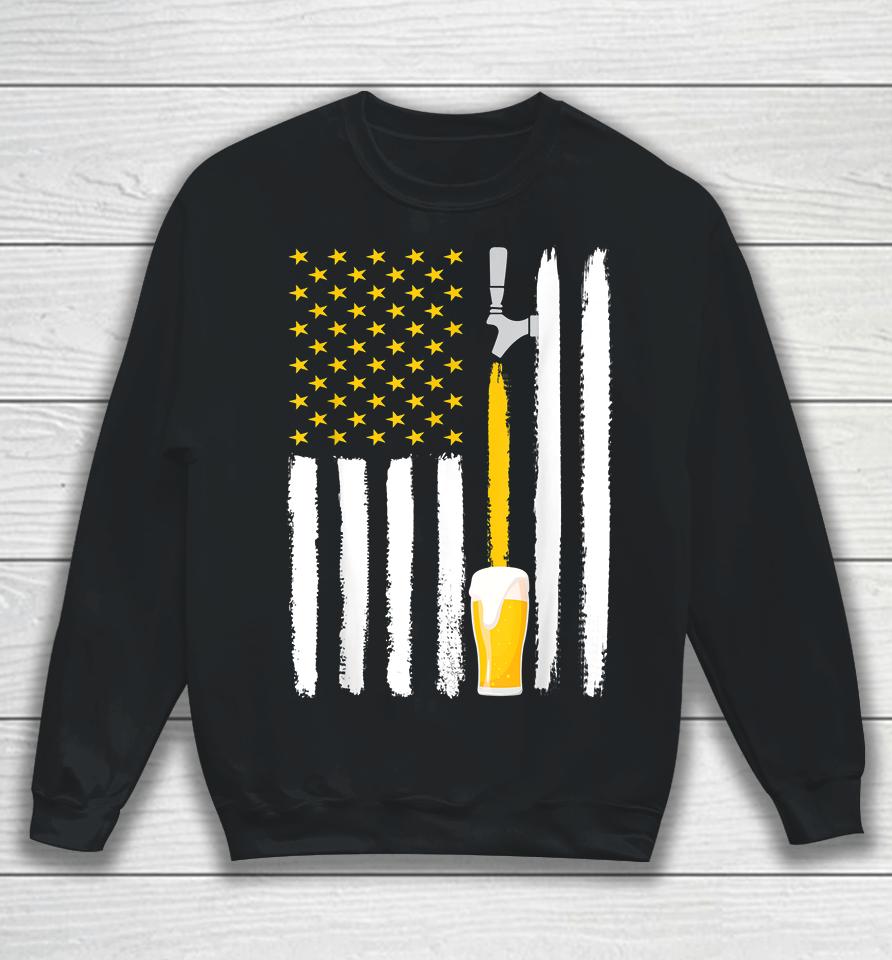 Craft Beer 4Th July American Flag Sweatshirt