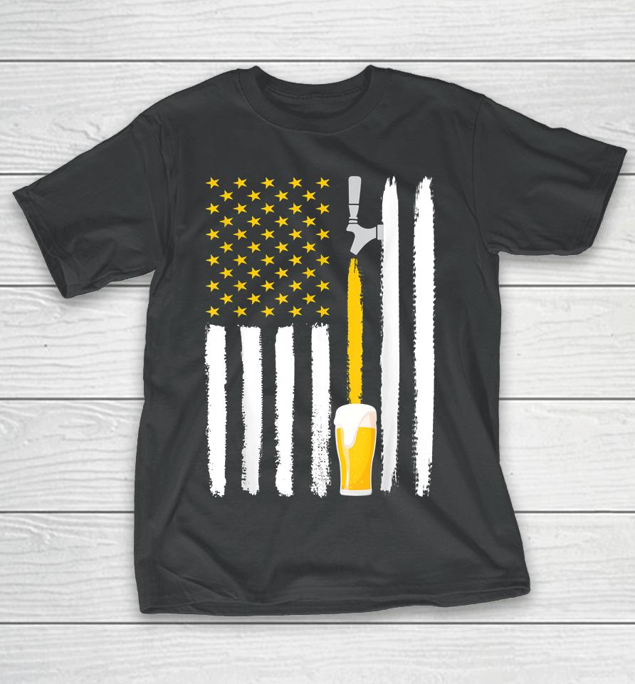 Craft Beer 4Th July American Flag T-Shirt