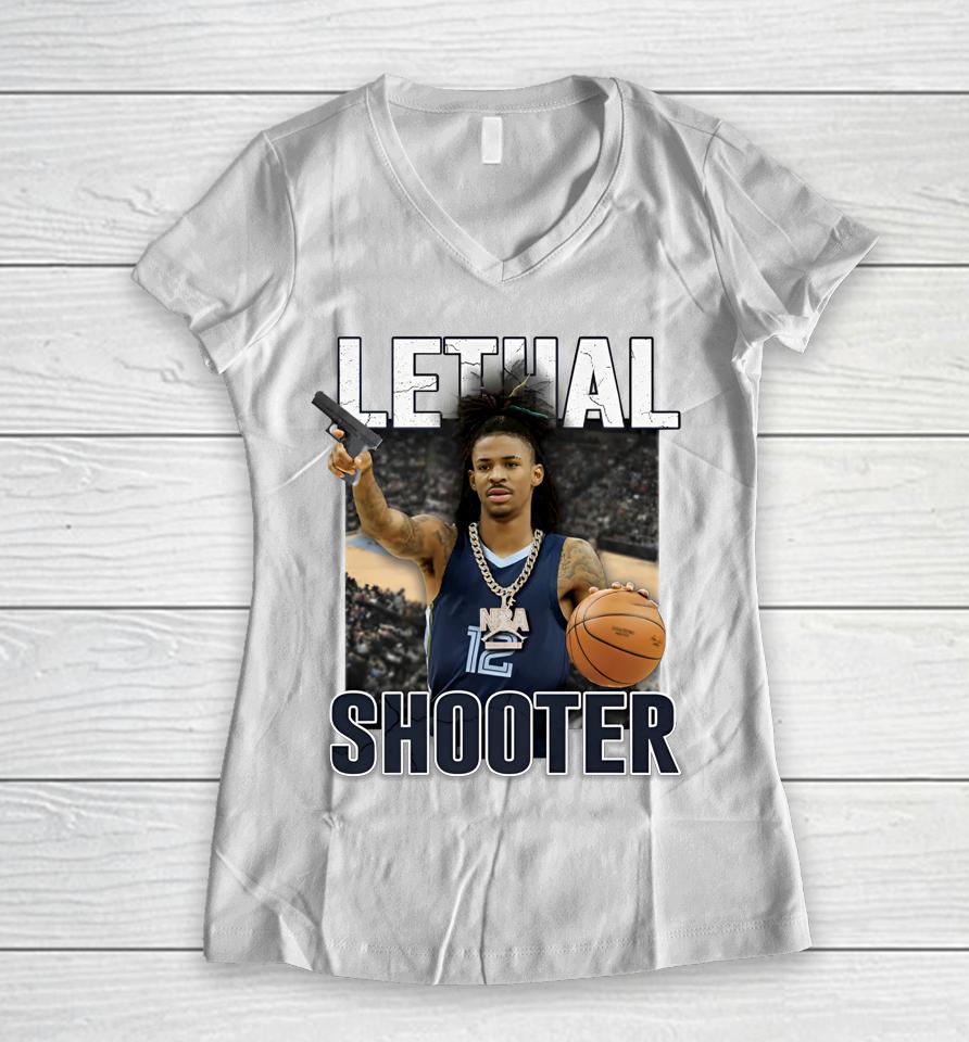 Crappy Worldwide Lethal Shooter Women V-Neck T-Shirt