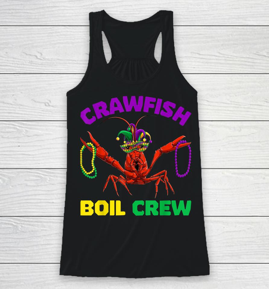 Crawfish Boil Crew Mardi Gras Racerback Tank
