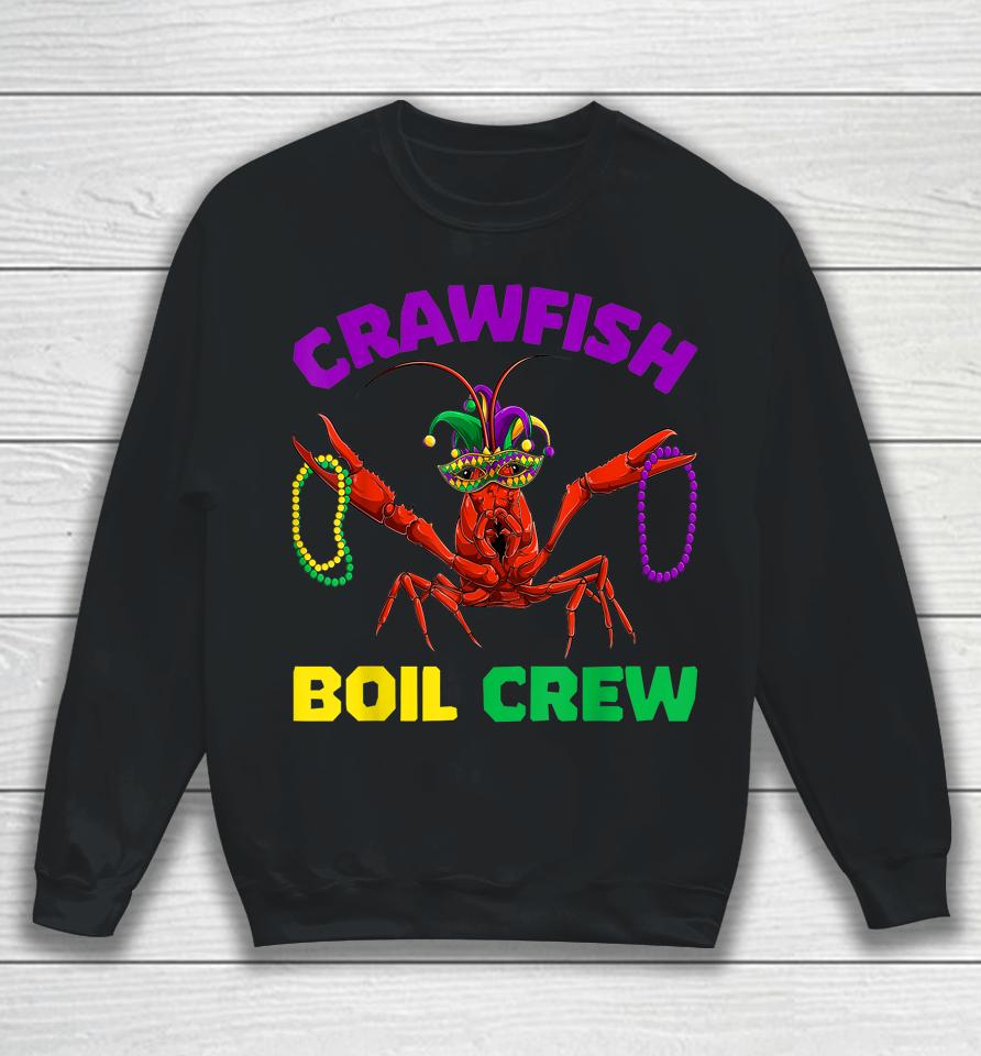 Crawfish Boil Crew Mardi Gras Sweatshirt