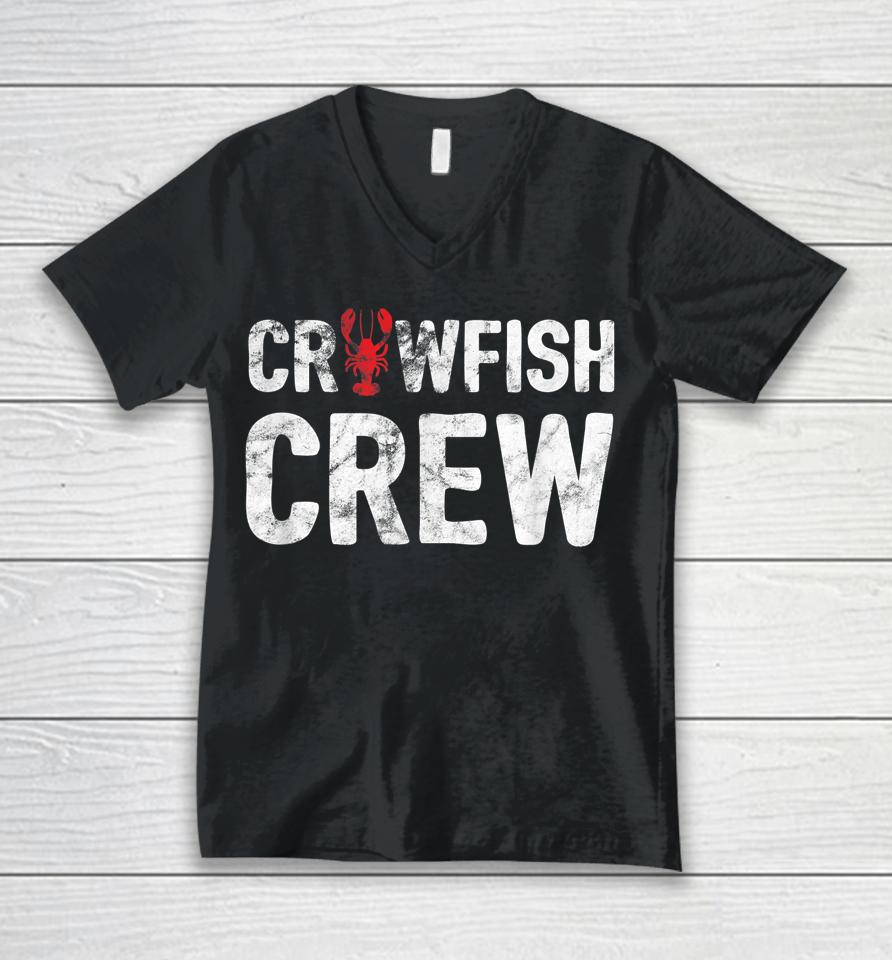 Crawfish Crew Funny Cajun Crawfish Boil Unisex V-Neck T-Shirt