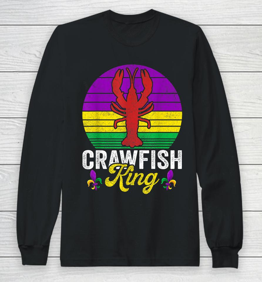 Crawfish Lobster King Mardi Gras Long Sleeve T-Shirt
