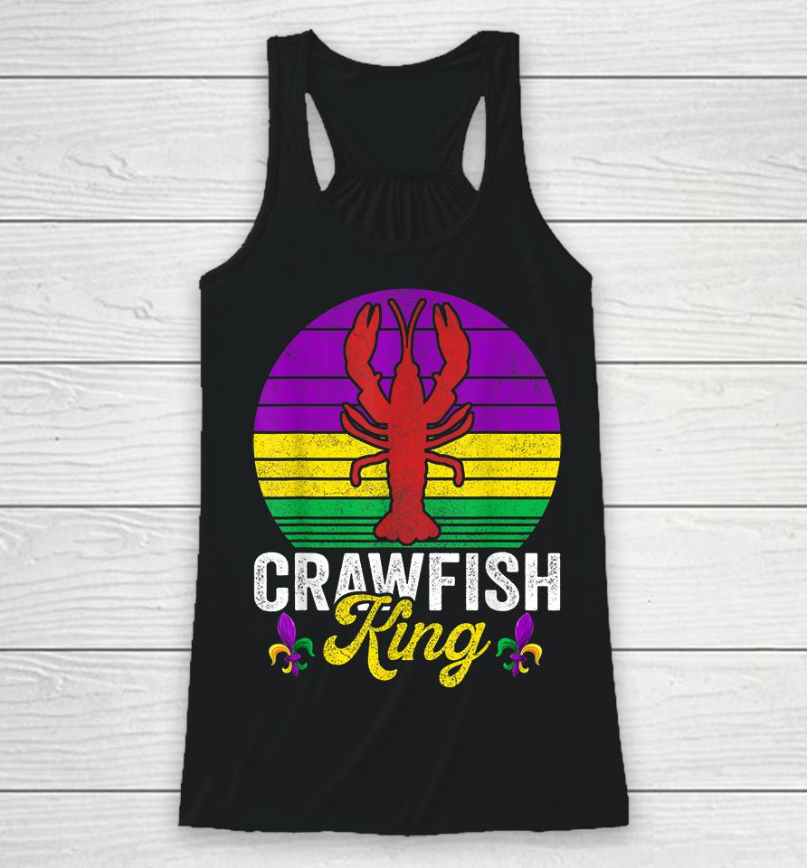 Crawfish Lobster King Mardi Gras Racerback Tank