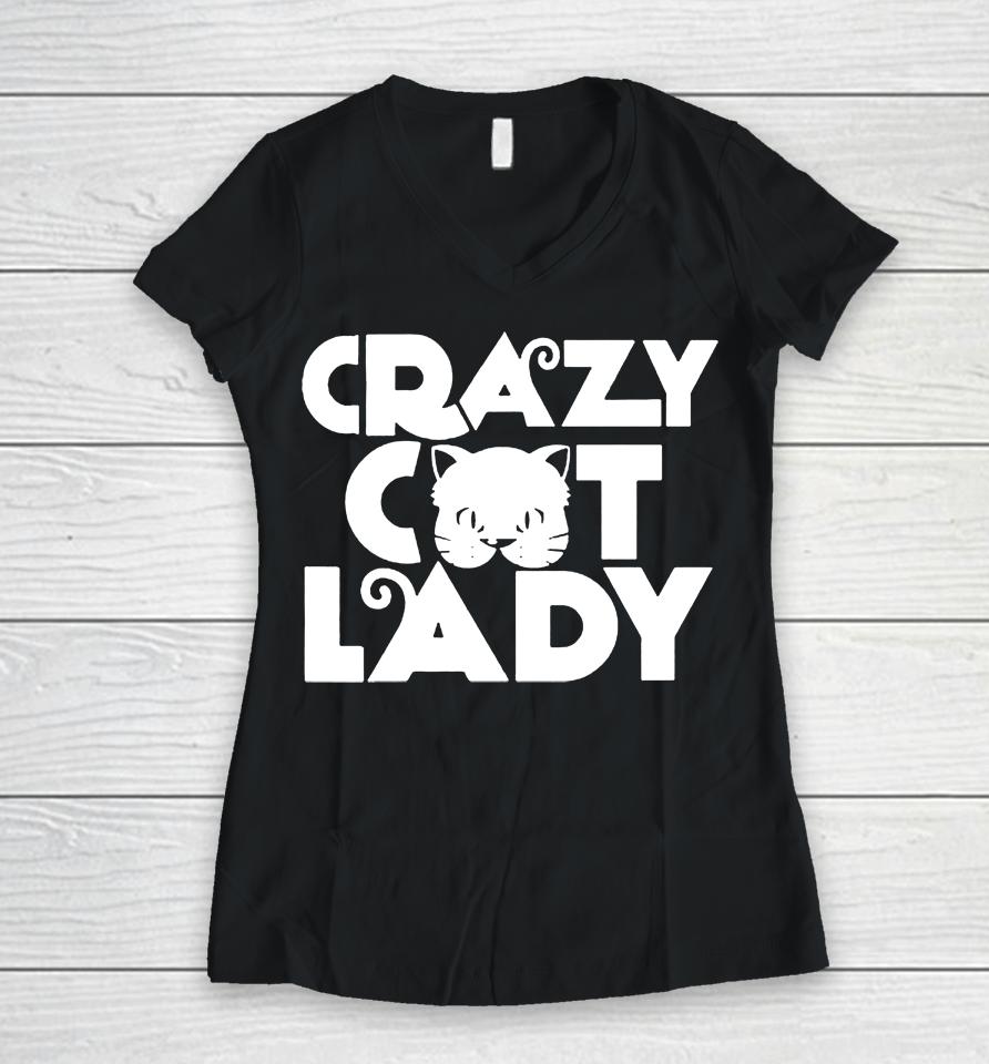 Crazy Cat Lady Women V-Neck T-Shirt