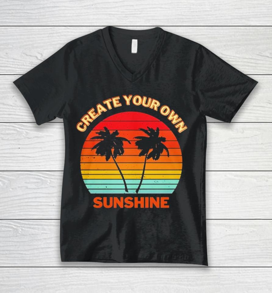 Create Your Own Sunshine Vintage Unisex V-Neck T-Shirt
