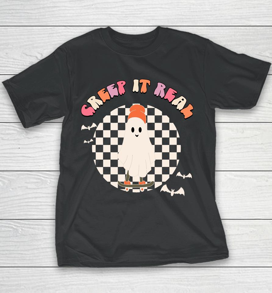 Creep It Real Ghost Halloween Youth T-Shirt