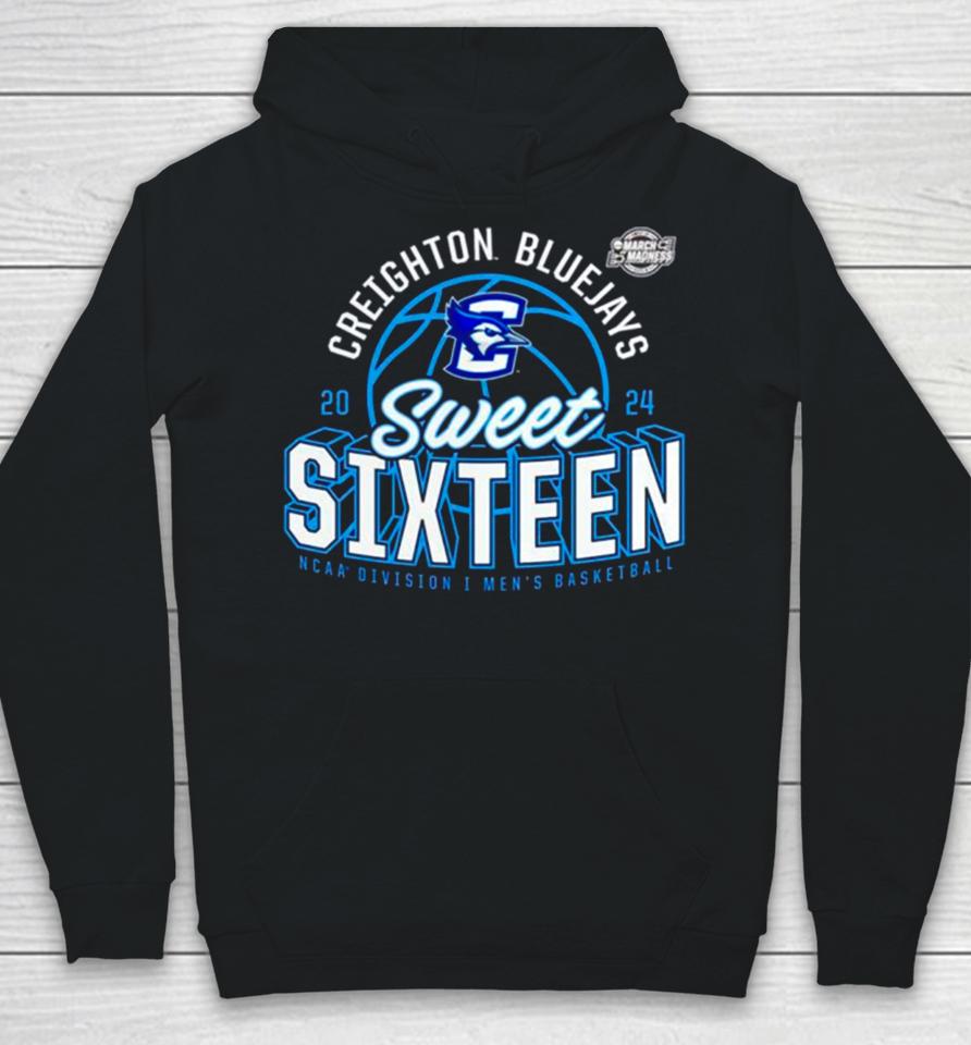 Creighton Bluejays 2024 Ncaa Men’s Basketball Tournament March Madness Sweet Sixteen Defensive Stance Hoodie