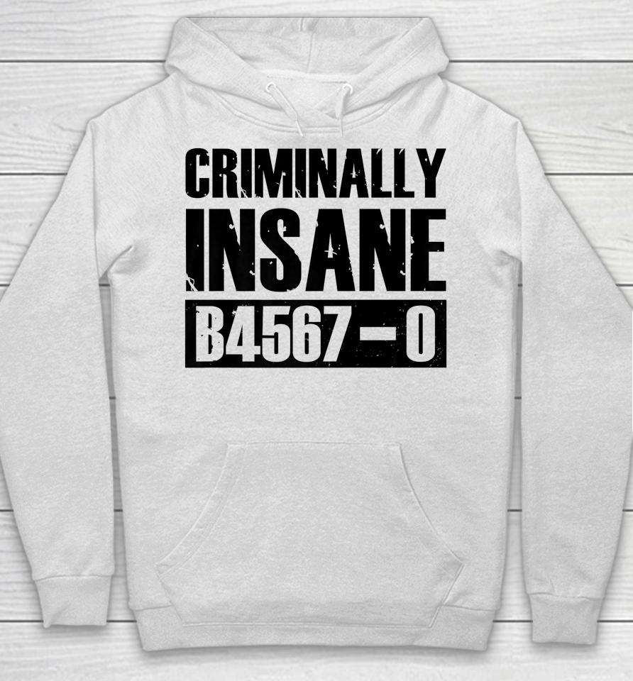 Criminally Insane B4567-0 Jail Inmate Halloween Hoodie