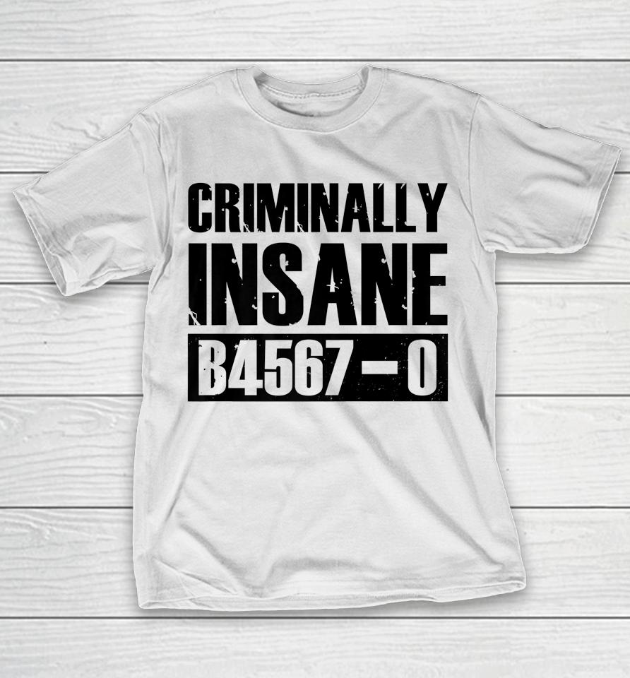 Criminally Insane B4567-0 Jail Inmate Halloween T-Shirt