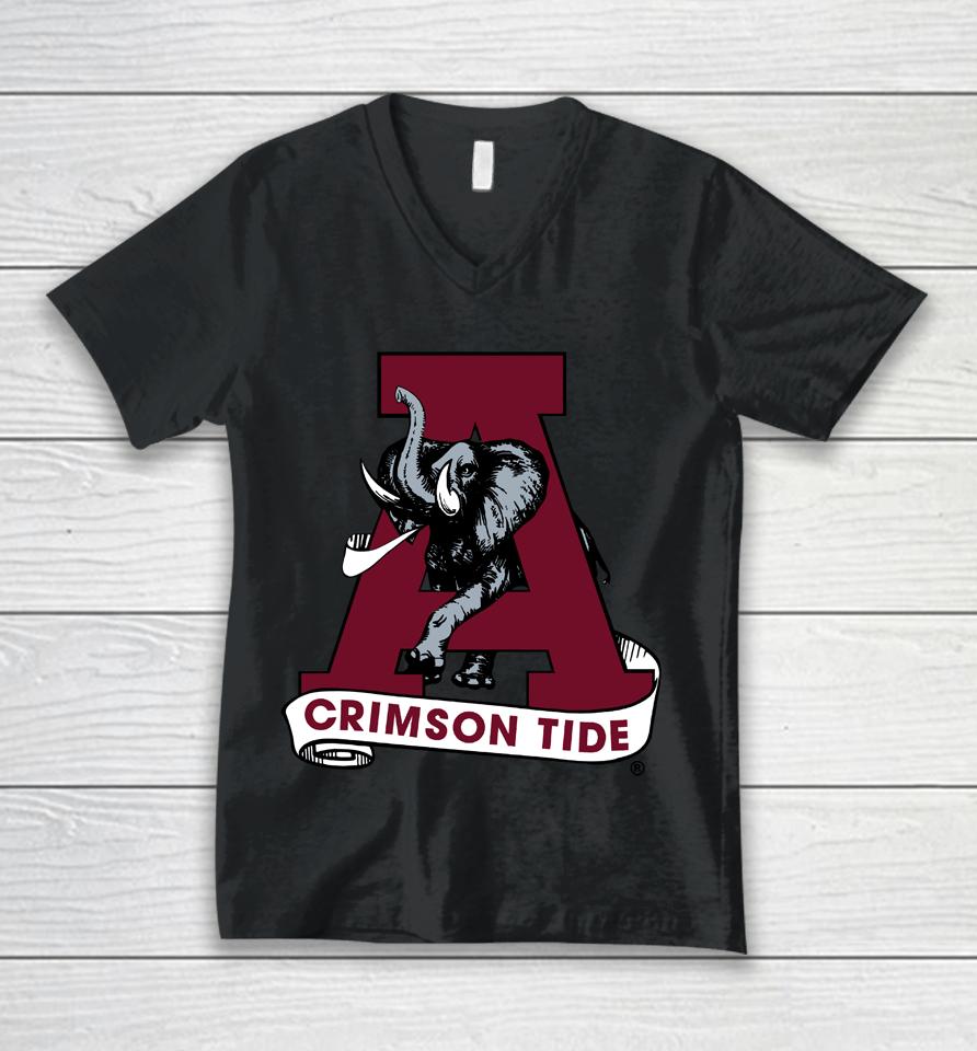 Crimson Alabama Crimson Tide Team Vault Logo Unisex V-Neck T-Shirt