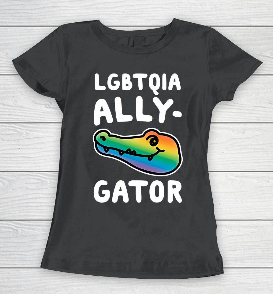 Croc Lgbtqia Ally Gator Women T-Shirt