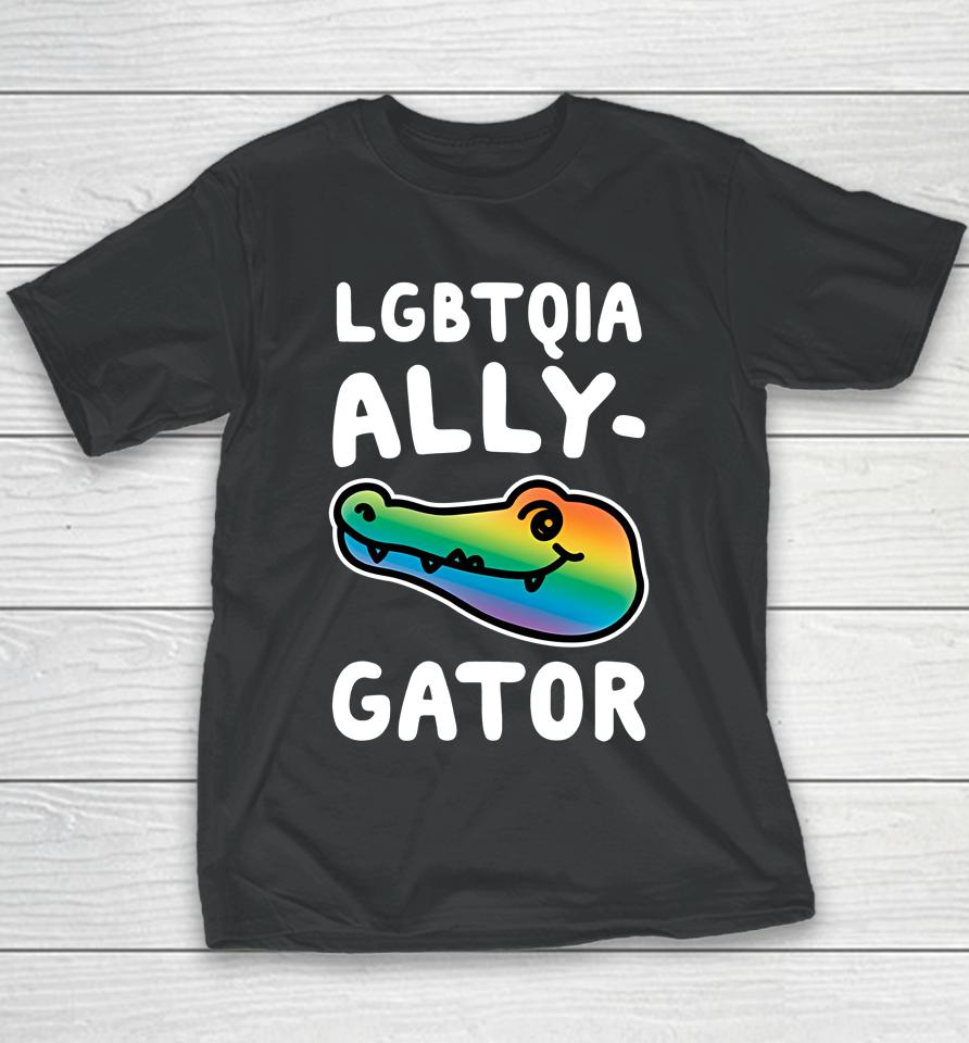 Croc Lgbtqia Ally Gator Youth T-Shirt