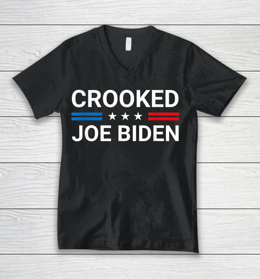 Crooked Joe Biden Trump Quote Called Joe Biden Crooked Unisex V-Neck T-Shirt
