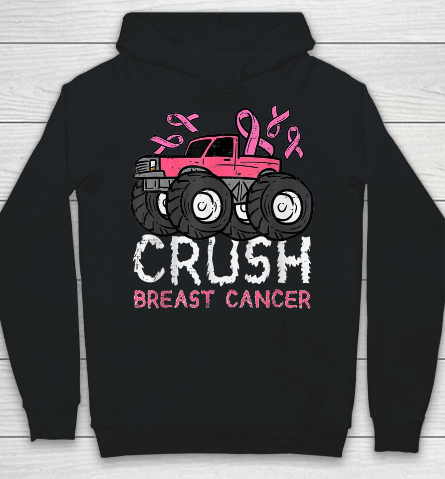 Crush Breast Cancer Awareness Monster Truck Hoodie