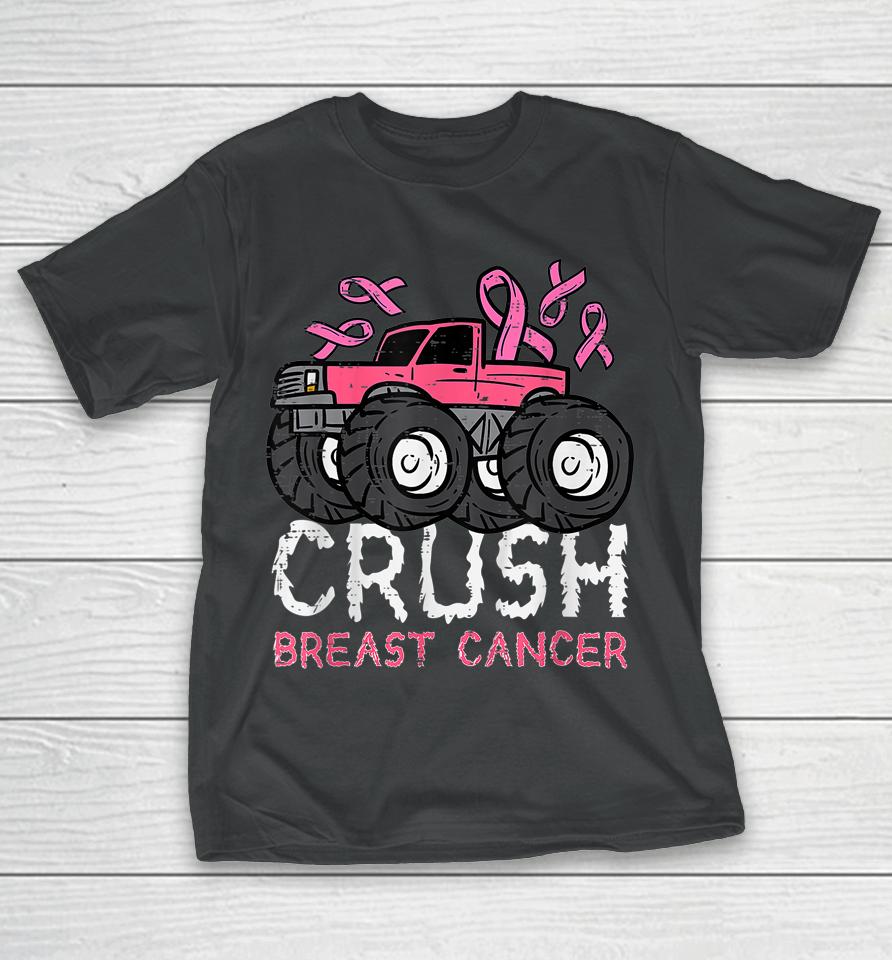 Crush Breast Cancer Awareness Monster Truck T-Shirt