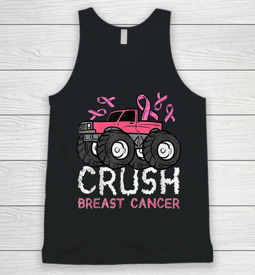 Crush Breast Cancer Awareness Monster Truck Unisex Tank Top