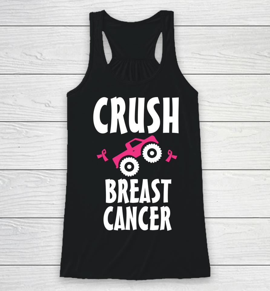 Crush Breast Cancer Awareness Pink Ribbon Racerback Tank