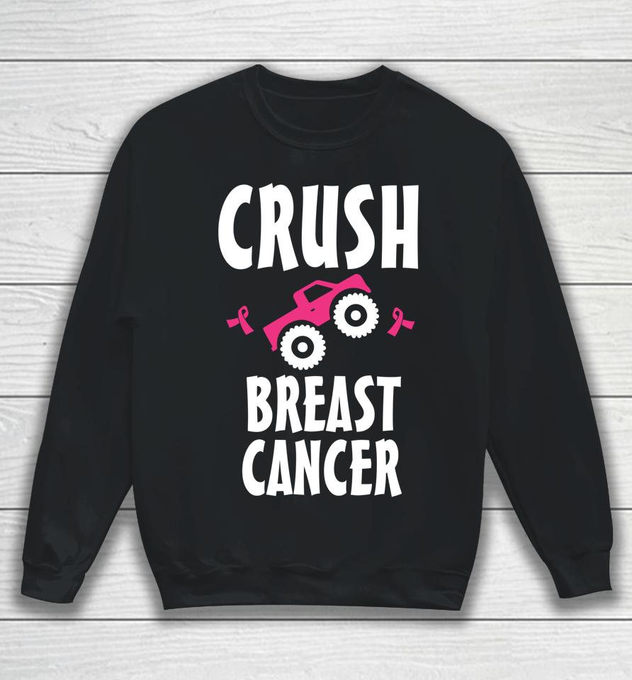 Crush Breast Cancer Awareness Pink Ribbon Sweatshirt
