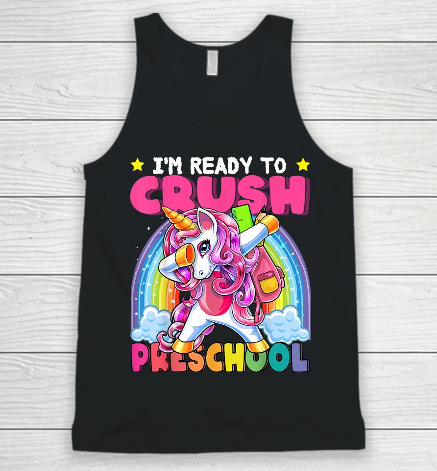 Crush Preschool Dabbing Unicorn Back To School Girls Gift Unisex Tank Top