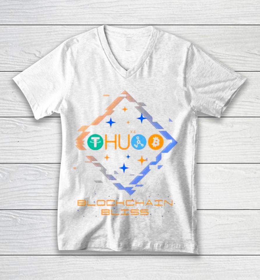 Crypto Blockchain Bliss Unisex V-Neck T-Shirt