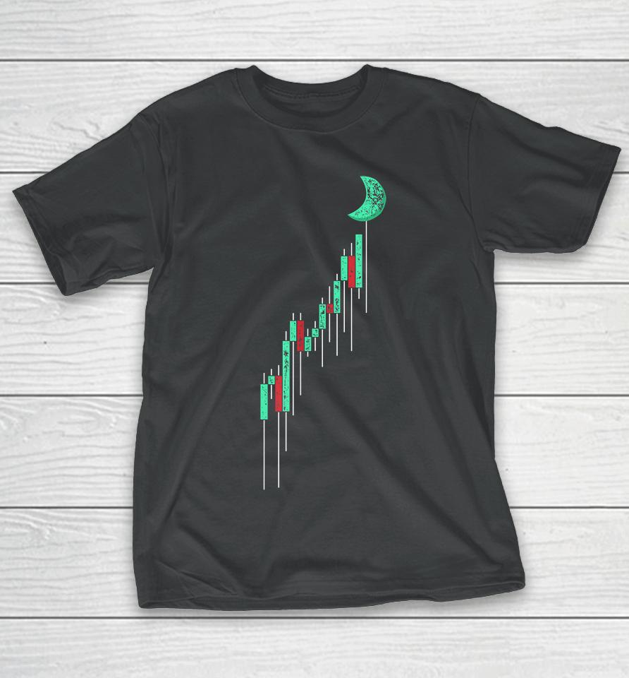 Crypto Trading Hold Vintage Stock Chart To The Moon T-Shirt