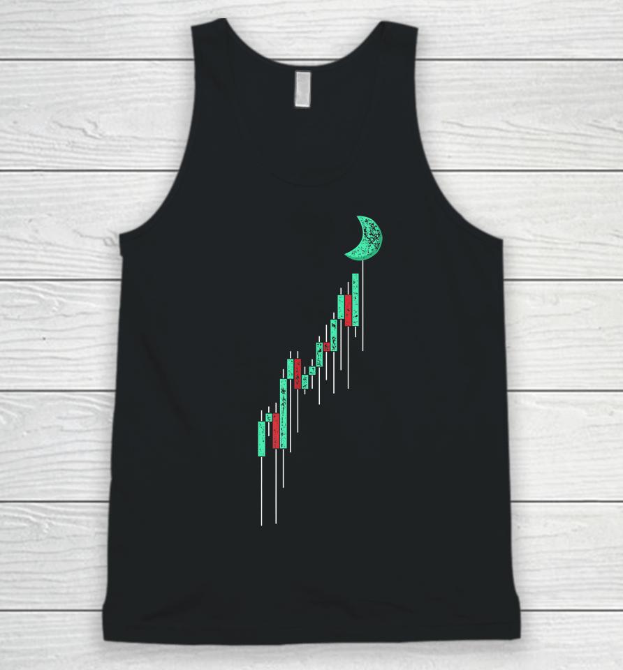 Crypto Trading Hold Vintage Stock Chart To The Moon Unisex Tank Top