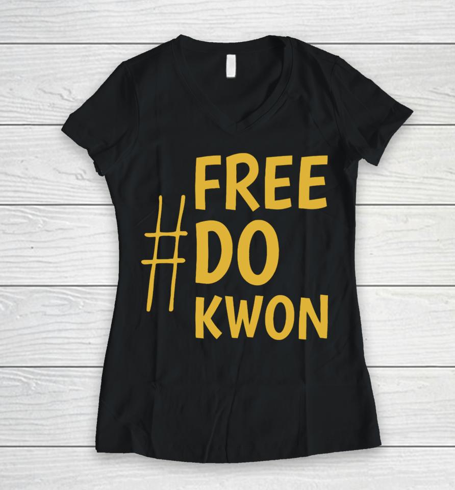 Cryptoloot Free Do Kwon Women V-Neck T-Shirt