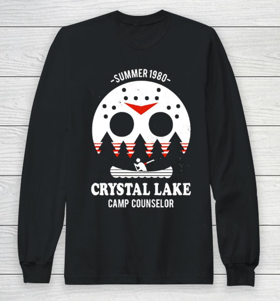 Crystal Lake Camp Counselor Vintage Movie Long Sleeve T-Shirt