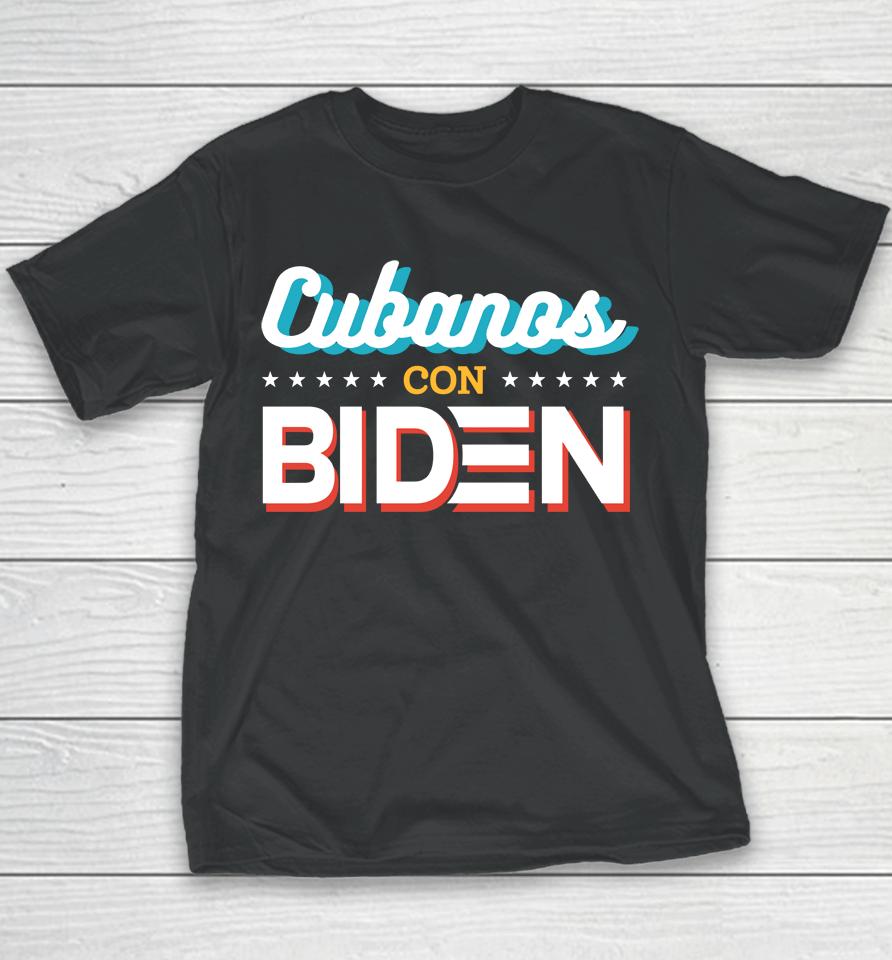 Cubanos Con Biden Youth T-Shirt