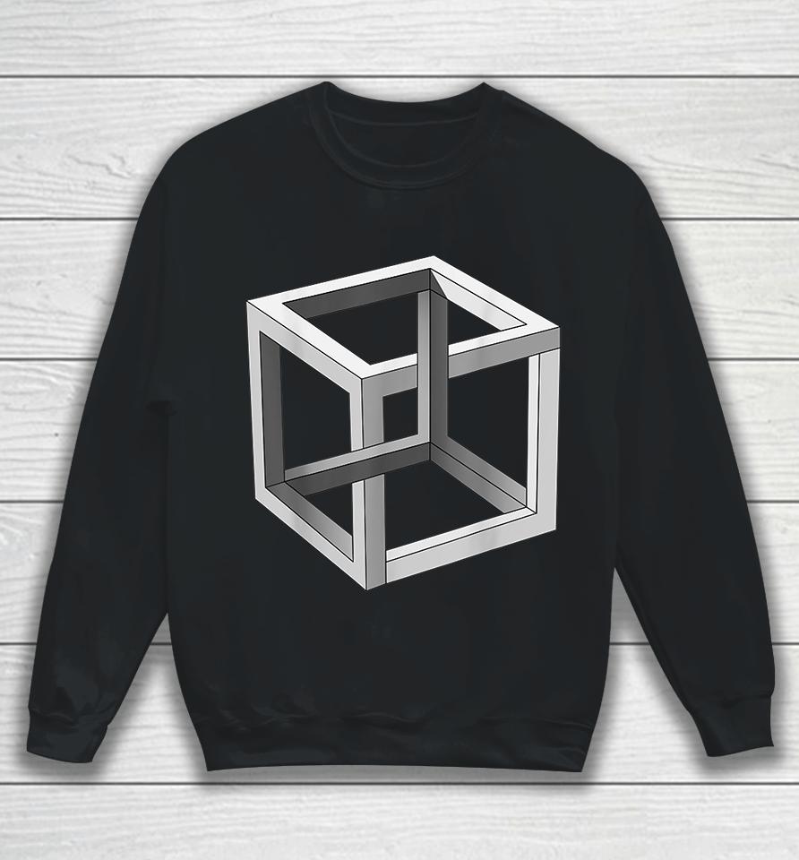 Cube Optical Illusion Sweatshirt