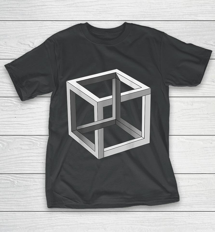 Cube Optical Illusion T-Shirt