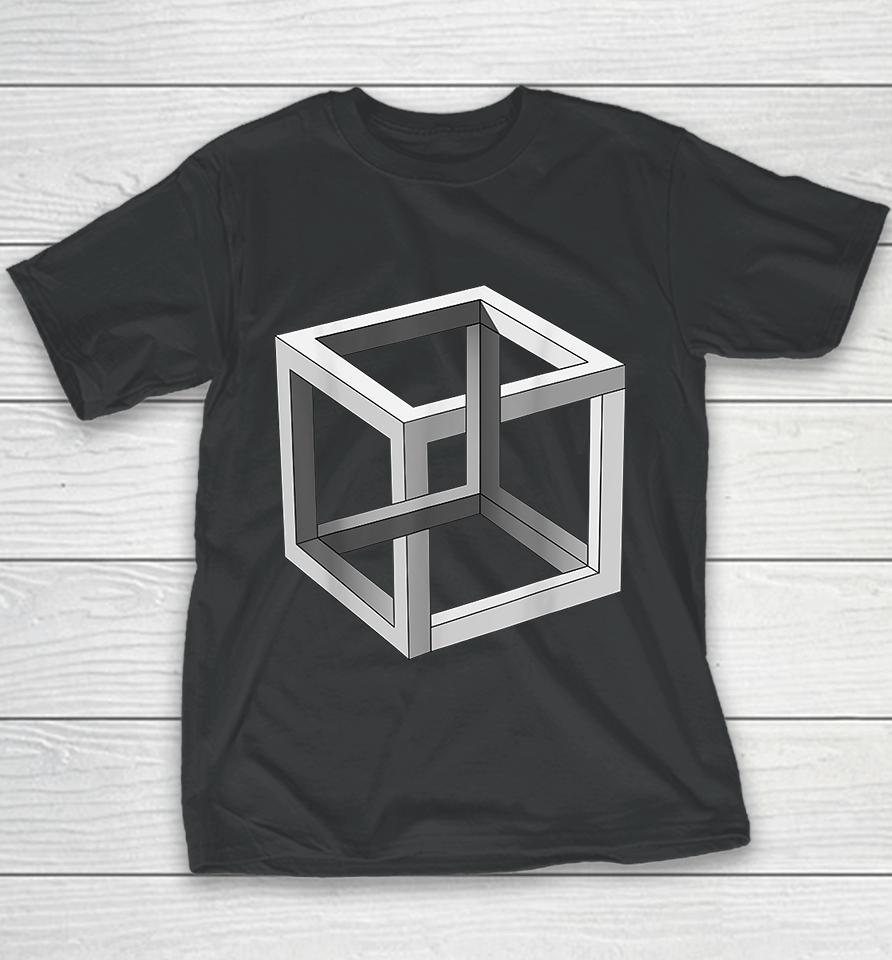 Cube Optical Illusion Youth T-Shirt