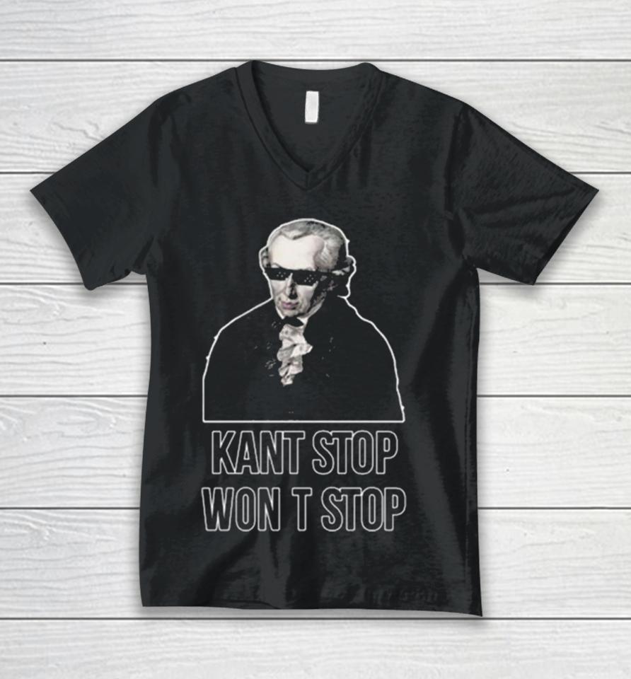 Cunk Fan Club Kant Stop Wont Stop Unisex V-Neck T-Shirt