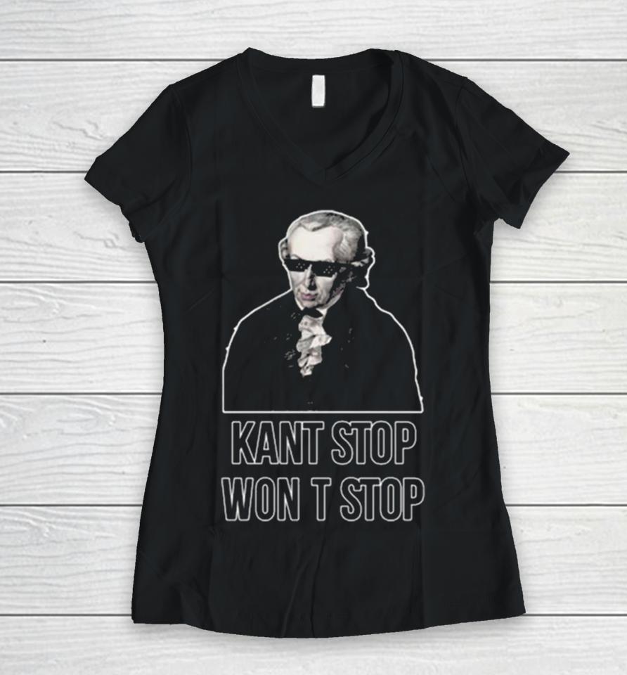 Cunk Fan Club Kant Stop Wont Stop Women V-Neck T-Shirt