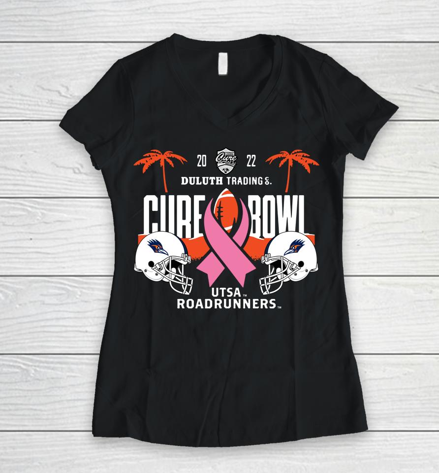 Cure Bowl Utsa Roadrunners 2022 Ncaa Women V-Neck T-Shirt