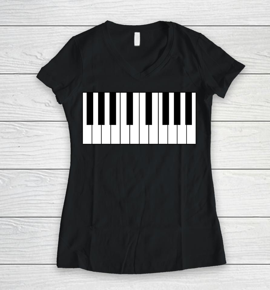Cursed Piano Women V-Neck T-Shirt