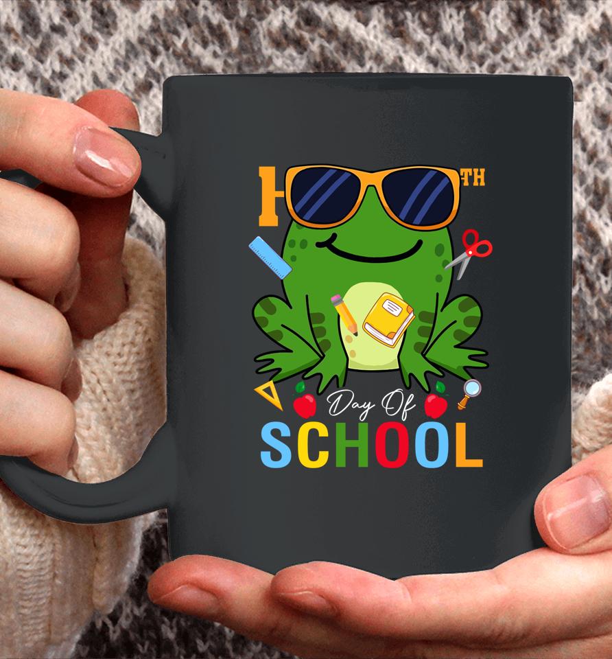 Cute 100Th Day Of School Frog Glasses 100 Days Smarter Coffee Mug