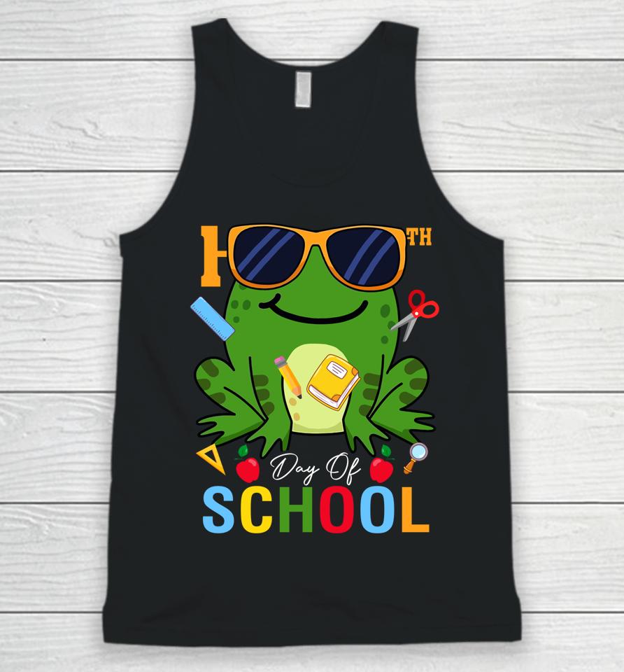 Cute 100Th Day Of School Frog Glasses 100 Days Smarter Unisex Tank Top
