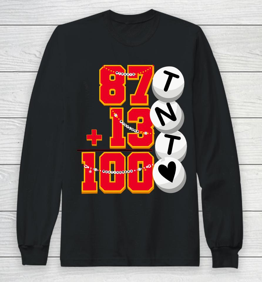 Cute 87 13 = 100 Days Of School Taylor 100Th Day Of School Long Sleeve T-Shirt