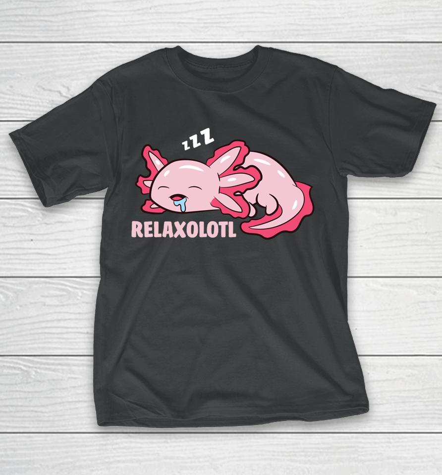 Cute Axolotl Lover Mexican Salamander Relaxolotl Long Sleeve T-Shirt