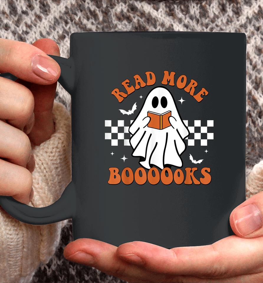 Cute Booooks Ghost Read More Books Funny Teacher Halloween Coffee Mug