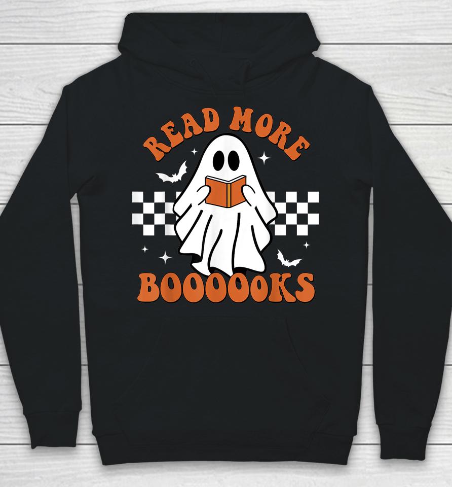 Cute Booooks Ghost Read More Books Funny Teacher Halloween Hoodie