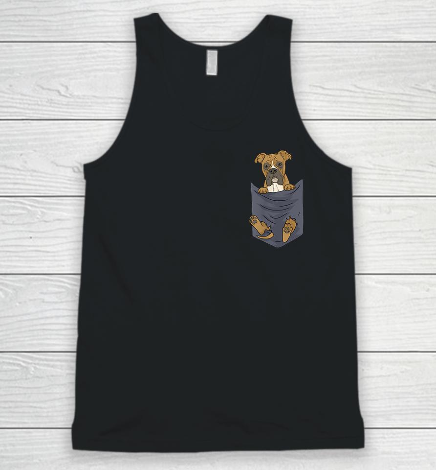 Cute Boxer In Your Pocket Unisex Tank Top