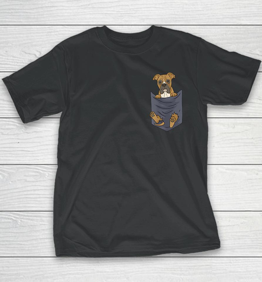 Cute Boxer In Your Pocket Youth T-Shirt